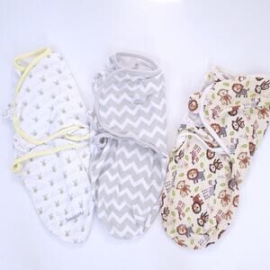Lot of 3 Swaddles Gender Neutral, Small, Small/Medium SwaddleMe, Summer, Cotton